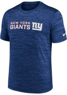 Nike New York Giants Blue Velocity Stack Short Sleeve T Shirt
