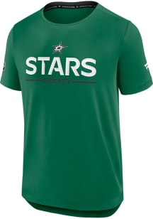 Dallas Stars Kelly Green Authentic Pro Rink Tech Short Sleeve T Shirt