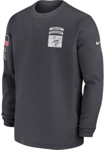 Nike Minnesota Vikings Mens Grey Salute to Service Long Sleeve Crew Sweatshirt