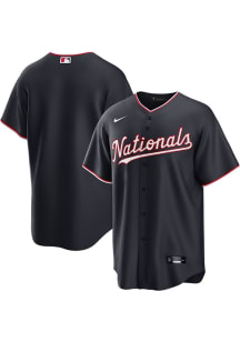 Washington Nationals Mens Nike Replica Alternate Blank Jersey - Navy Blue