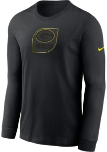 Nike Green Bay Packers Black Color Pop Long Sleeve T Shirt