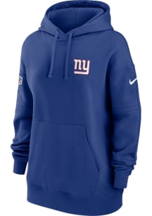 Nike New York Giants Womens Blue Club Hooded Sweatshirt