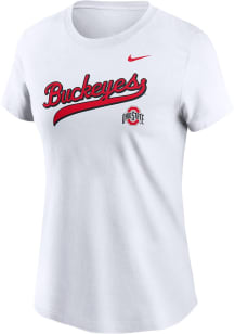 Nike Ohio State Buckeyes Womens White Local Script Short Sleeve T-Shirt