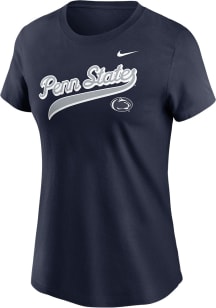 Nike Penn State Nittany Lions Womens Navy Blue Local Script Short Sleeve T-Shirt