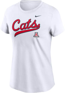 Nike Arizona Wildcats Womens White Local Script Short Sleeve T-Shirt