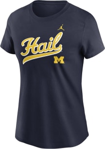Nike Michigan Wolverines Womens Blue Local Script Short Sleeve T-Shirt