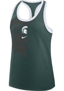 Nike Michigan State Spartans Womens Green Racerback Shadow Tank Top