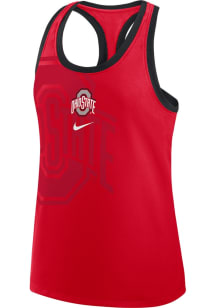 Nike Ohio State Buckeyes Womens Red Racerback Shadow Tank Top