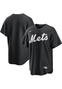 New York Mets Mens Nike Replica Blank Fashion Jersey - Black