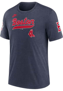 Nike Boston Red Sox Navy Blue Cooperstown Knockout Short Sleeve Fashion T Shirt