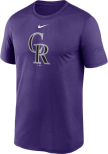Nike Colorado Rockies Purple Fuse Large Logo Short Sleeve T Shirt