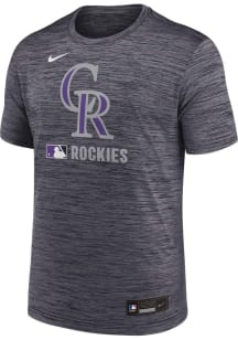 Nike Colorado Rockies Black AC Velocity Short Sleeve T Shirt