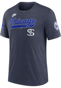 Nike Chicago White Sox Navy Blue Cooperstown Knockout Short Sleeve Fashion T Shirt