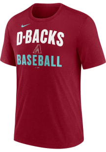 Nike Arizona Diamondbacks Red Triblend Short Sleeve Fashion T Shirt