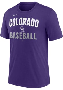 Nike Colorado Rockies Purple Triblend Short Sleeve Fashion T Shirt