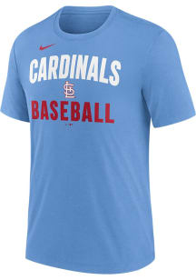 Nike St Louis Cardinals Light Blue Triblend Short Sleeve Fashion T Shirt