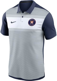 Nike Houston Astros Mens Navy Blue City Connect Legacy Icon Vapor Short Sleeve Polo