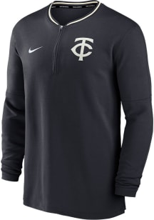 Nike Minnesota Twins Mens Navy Blue AC DF Long Sleeve Qtr Zip Pullover
