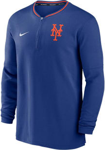Nike New York Mets Mens Blue AC DF Long Sleeve Qtr Zip Pullover