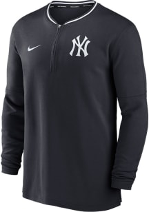 Nike New York Yankees Mens Navy Blue AC DF Long Sleeve Qtr Zip Pullover