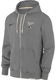 Nike Minnesota Twins Mens Grey AC Travel Long Sleeve Full Zip Jacket