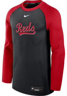 Nike Cincinnati Reds Mens Black AC Game Time Long Sleeve Sweatshirt