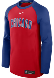 Nike Chicago Cubs Mens Red AC Game Time Long Sleeve Sweatshirt