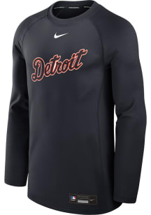 Nike Detroit Tigers Mens Navy Blue AC Game Time Long Sleeve Sweatshirt