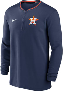 Nike Houston Astros Mens Navy Blue AC DF Long Sleeve Qtr Zip Pullover
