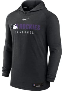 Nike Colorado Rockies Mens Black AC Lightweight Long Sleeve Lightweight Hoodie