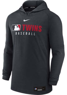 Nike Minnesota Twins Mens Navy Blue AC Lightweight Long Sleeve Lightweight Hoodie