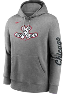 Nike Chicago White Sox Mens Grey City Connect French Terry Fashion Hood
