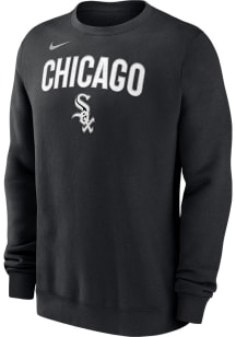 Nike Chicago White Sox Mens Black Fleece Long Sleeve Crew Sweatshirt