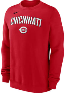 Nike Cincinnati Reds Mens Red Fleece Long Sleeve Crew Sweatshirt