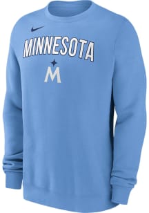 Nike Minnesota Twins Mens Light Blue Fleece Long Sleeve Crew Sweatshirt