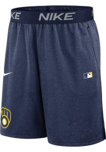 Nike Milwaukee Brewers Mens Navy Blue AC Drifit Shorts