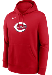 Nike Cincinnati Reds Mens Red Logo Club Long Sleeve Hoodie