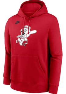 Nike Cincinnati Reds Mens Red Cooperstown Logo Club Long Sleeve Hoodie