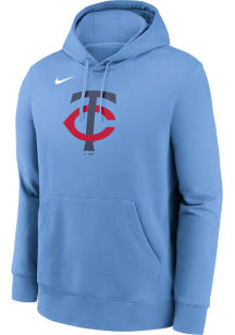 Nike Minnesota Twins Mens Light Blue Logo Club Long Sleeve Hoodie
