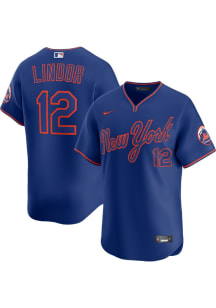 Francisco Lindor Nike New York Mets Mens Blue Alternate Limited Baseball Jersey