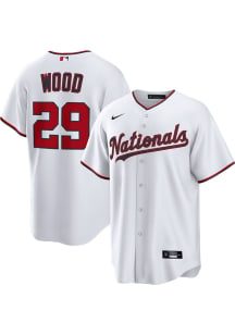 James Wood Washington Nationals Mens Replica Home Jersey - White