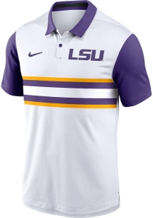 Nike LSU Tigers Mens White Vapor Short Sleeve Polo