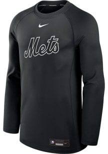 Nike New York Mets Mens Black AC Game Time Long Sleeve Sweatshirt