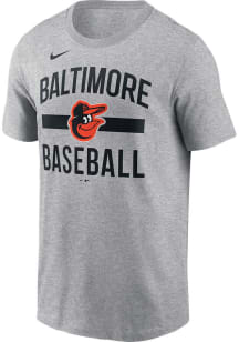 Nike Baltimore Orioles Grey Arched Short Sleeve T Shirt