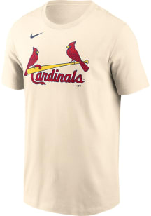 Nike St Louis Cardinals Tan Fuse Wordmark Short Sleeve T Shirt