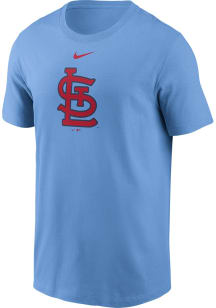 Nike St Louis Cardinals Light Blue Fuse Large Logo Short Sleeve T Shirt