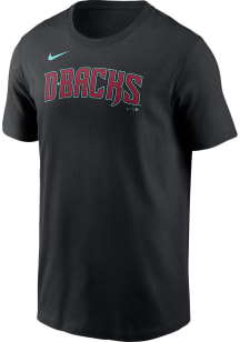 Nike Arizona Diamondbacks Black Fuse Wordmark Short Sleeve T Shirt