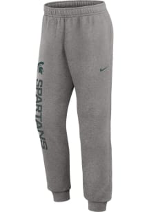 Nike Michigan State Spartans Mens Grey Club Fleece Sweatpants