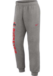 Nike Ohio State Buckeyes Mens Grey Club Fleece Sweatpants