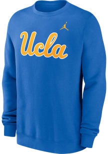 Nike UCLA Bruins Mens Blue Primary Logo Long Sleeve Crew Sweatshirt